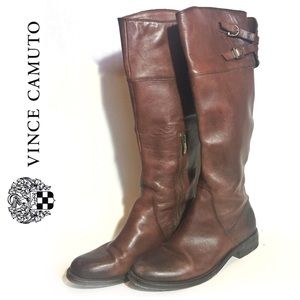 Vince Camuto Brown knee high Tall Riding Boots Size 6